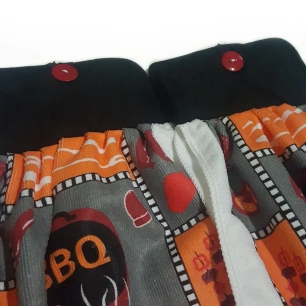 Barbecue Handmade Hanging Kitchen Towels Set of 2